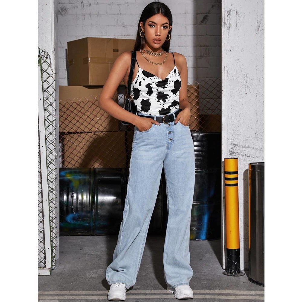 nashville western Cow Print Cami Top - Picture 3 of 5